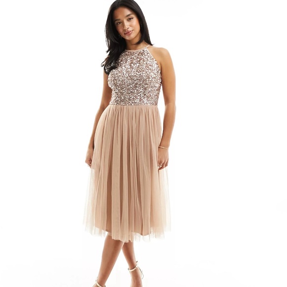 ASOS Dresses Maya Petite Bridesmaid Halter Neck Dress Poshmark